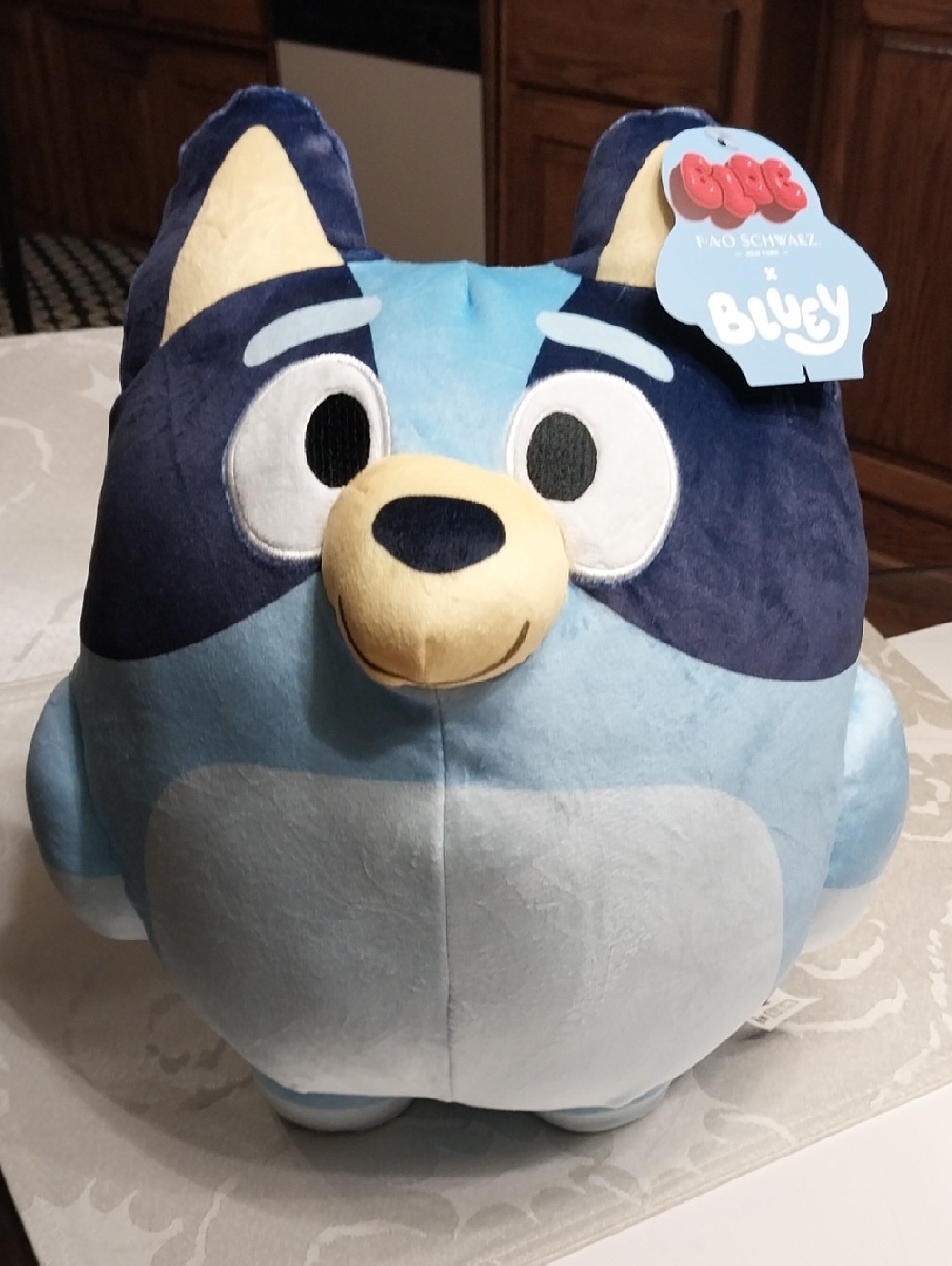 FAO Schwarz NWT 10" Bluey Blob Plush 2+ Years Ultra Soft Squeezeable Round